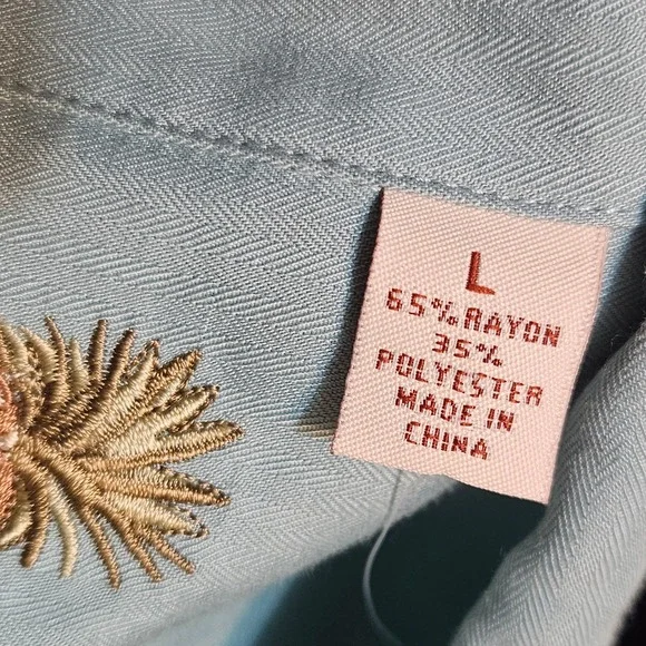 Caribbean Cocktails Pineapple Button Down Shirt Men's Large Green‎ Short Sleeve - Picture 6 of 9